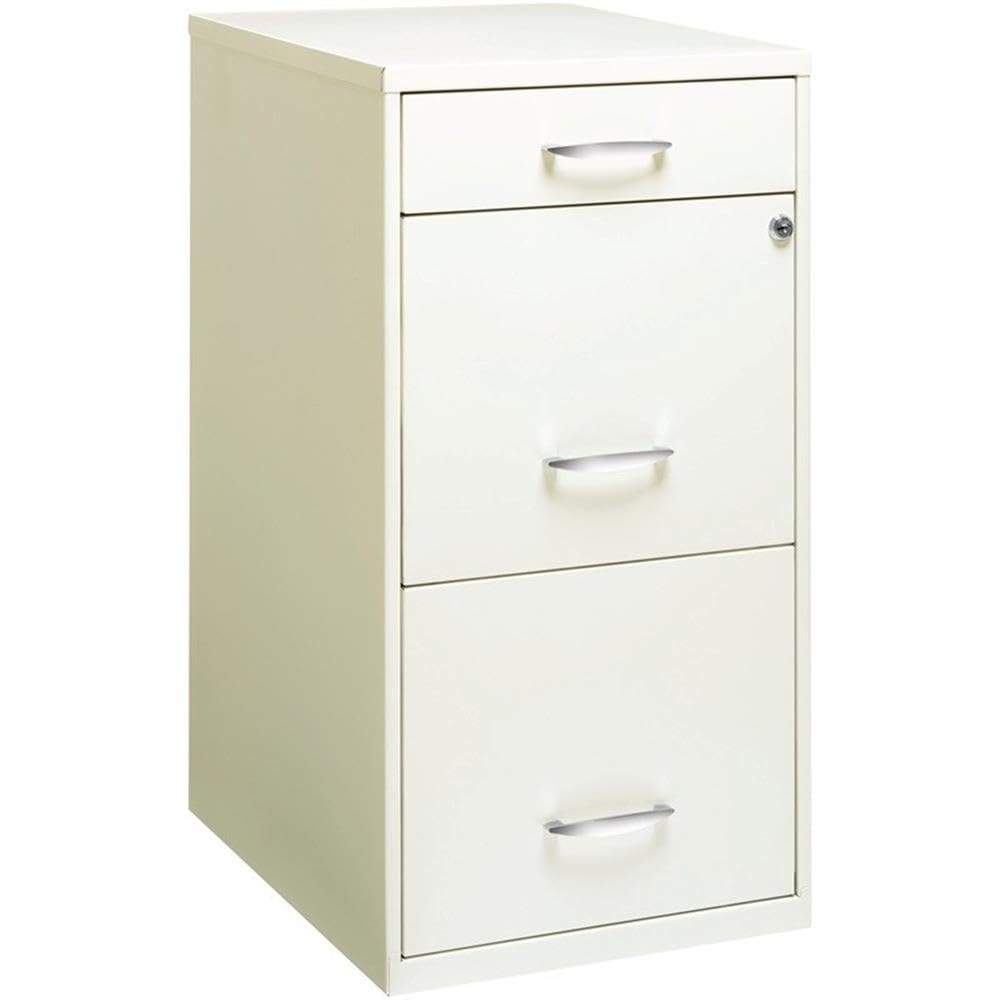 Pemberly Row 3 Drawers 27.32" Vertical Charcoal Metal Filing Cabinet Lockable Pre-Assembled Stationary Letter Size for Home, Office